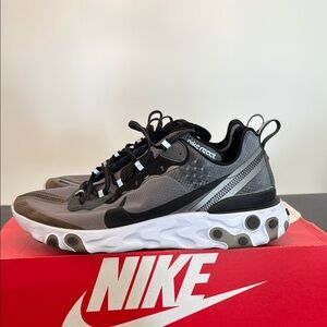 Nike React Element 87 Black and Gray Sneakers